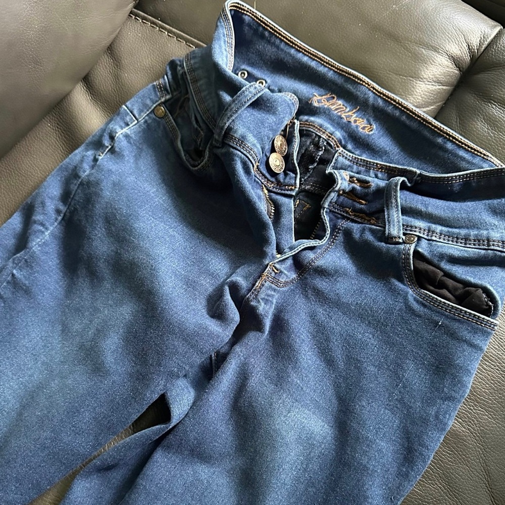 BAMBOO COLOMBIAN BUTT LIFTER LEVANTA COLA JEANS SIZE 7/8 USED**